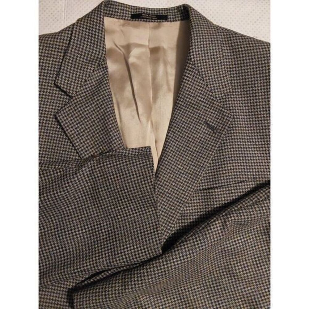 Hart Schaffner Marx Sport Coat Mens 42R Wool Check Blazer Suit Jacket